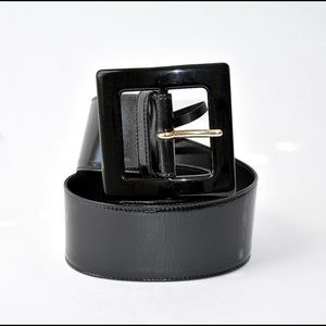 Yves Sait Laurent Rectangle Corset Patent Belt